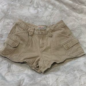 Medium Rise Tan Aeropostale Cargo Shorts